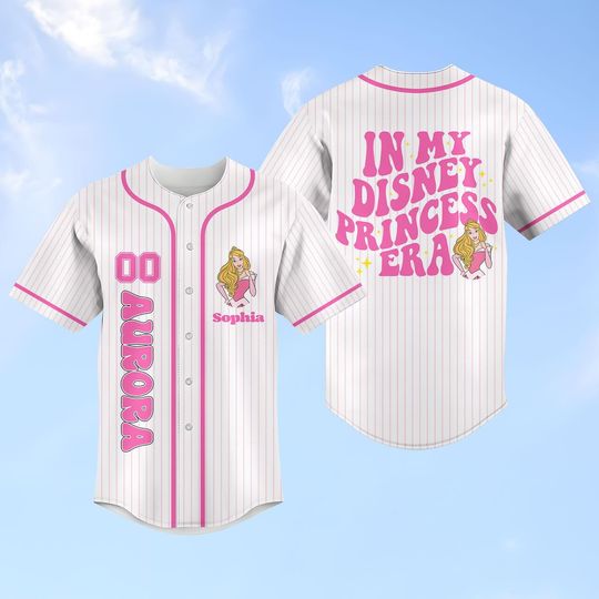Disney Aurora Baseball Jersey, Aurora Princess Jersey For Team, Sleeping Beauty Aurora Summer Baseball Shirt, Disney Movie Shirt For Kid