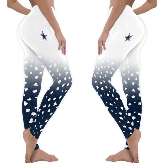 Dallas Football Gym Yoga Pants, Cowboys Football Legging, Dallas Game Day Football Legging