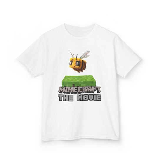 Discover Youth Minecraft The Movie Logo Tee, Kids T-Shirt, Gamer Gift