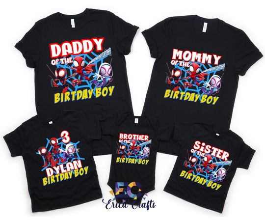 Spidey Birthday Shirt, Spidey and His Amazing Friends Birthday Shirt, Custom Spidey T-shirt, Toddler Birthday Tee, Spidey Superhero t-shirt