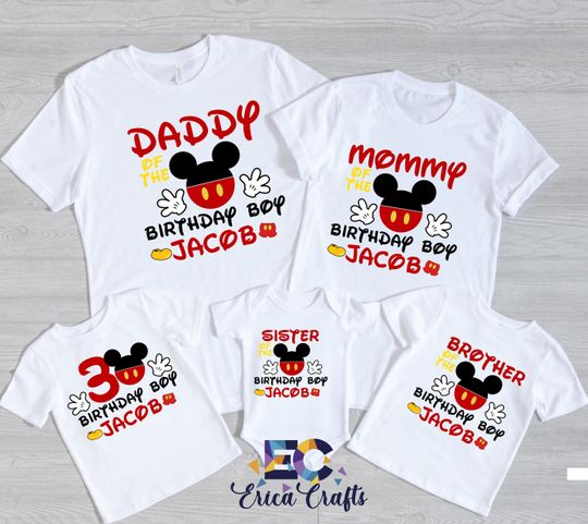 Discover Personalized mickey Shirt, mickey Family Shirts, mickey Birthday Shirt, Family Matching Shirt, Birthday Shirt mickey, mickey party.