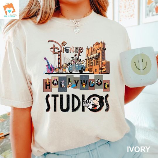 Discover Disney Vintage Disney Hollywood Studios Shirt, Retro Mickey and Friends Shirt, Mickey and Co. Vintage Shirt