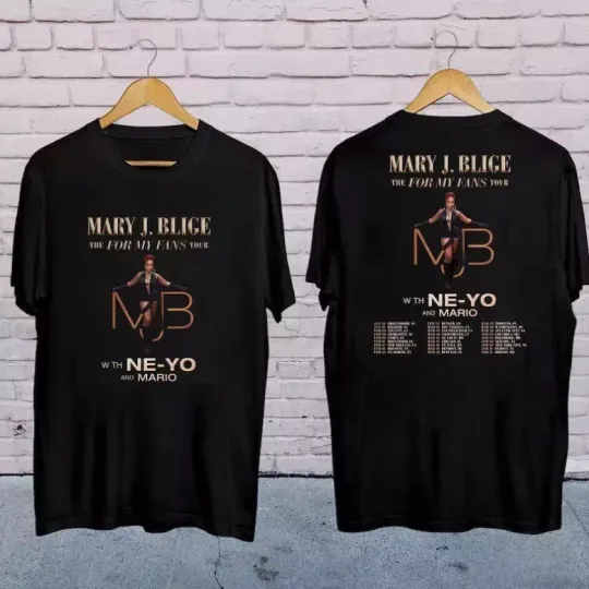 Discover Mary J Blige The For My Fans Tour 2025 T-Shirt, Mary J Blige 2025 Concert