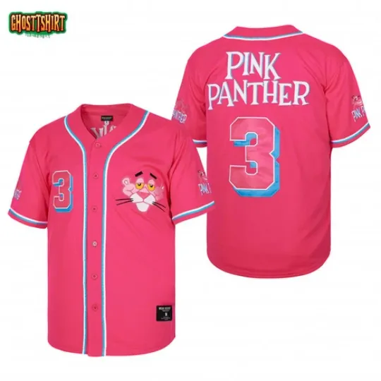 Pink Panther 1963 Miami 3 Pink Baseball Jersey