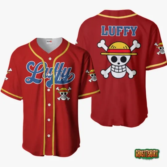 Monkey D Luffy Symbol Baseball Jersey Shirts