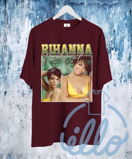 Rihanna T Shirt, Rihanna Bad Gal Shirt, R&B Pop Hip Hop Merch Shirt, 90s Retro Unisex T-Shirt