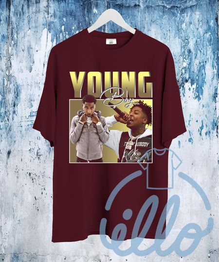 Discover YoungBoy T Shirt, YoungBoy Never Broke Again Shirt, Trap Rap Hip Hop Merch Shirt, 90s Retro Unisex T-Shirt