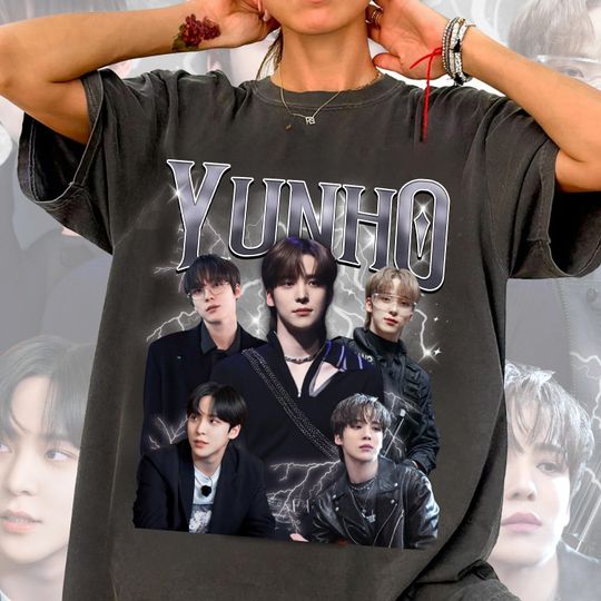 Yunho Ateez Kpop Vintage Graphic Tee, Kpop Shirt for Her, Stylish Kpop Sweatshirt, Ateez Fan Gift, Trendy Kpop Graphic Shirt