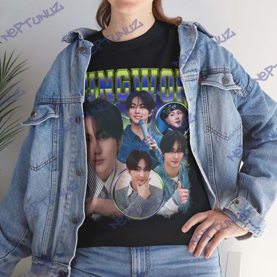 Discover JUNGWON Shirt Yang Jungwon Kpop Boyband Music Vintage Retro Aesthetic Graphic Style Men Women T-Shirt