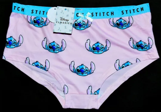 Discover Stitch Knickers Lilo Disney Panties Pink Blue Womens Underwear UK Sizes 6 to 20