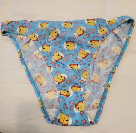 Vtg Rare Disney Winnie The Pooh Friends Forever Cotton Hi Cut Panty Womens 10