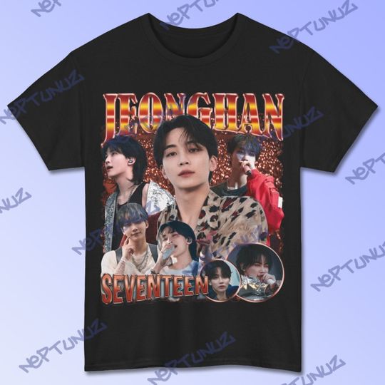 Discover JEONGHAN Shirt Kpop Boyband Music Vintage Retro Aesthetic Graphic Style Men Women T-Shirt