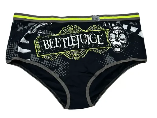 NWT TORRID Beetlejuice Cotton Mid-rise Brief Panty Purple Green Black Women's 3