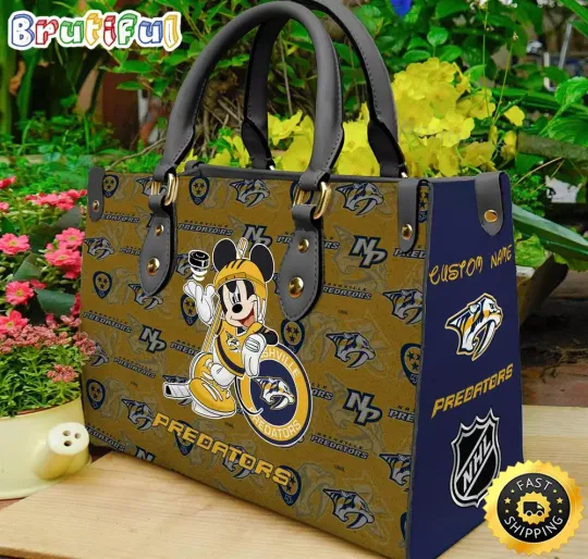 Discover Nashvilles Team Predatorss Leather Bag, Personalized Hockeys Team Leather Bag