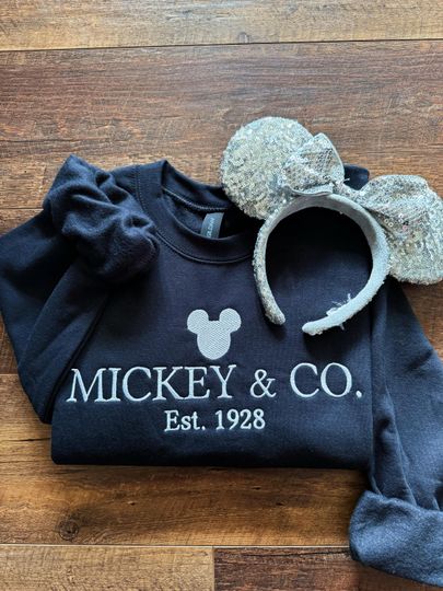 Discover Mickey and Co Embroidered Crewneck Sweatshirt