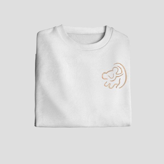 Discover Lion King Embroidered Sweatshirt | Embroidered Crewneck | Sweatshirt | Gift for Women | Embroidered Hoodie