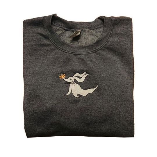 Discover The Nightmare Before Christmas Zero Halloween Embroidered Crewneck