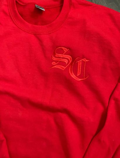 SC Santa Claus initials embroidery design, Christmas embroidery, The Santa Clause embroidery file includes 3 sizes, holiday embroidery files