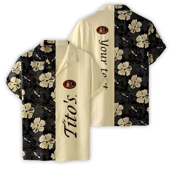 3D Printed Vodka Hawaiian Shirt Personalized Name Tit Drink Unisex Tee Short Sleeves Button Down Tropical Summer Beach Shirts Gift Him Her