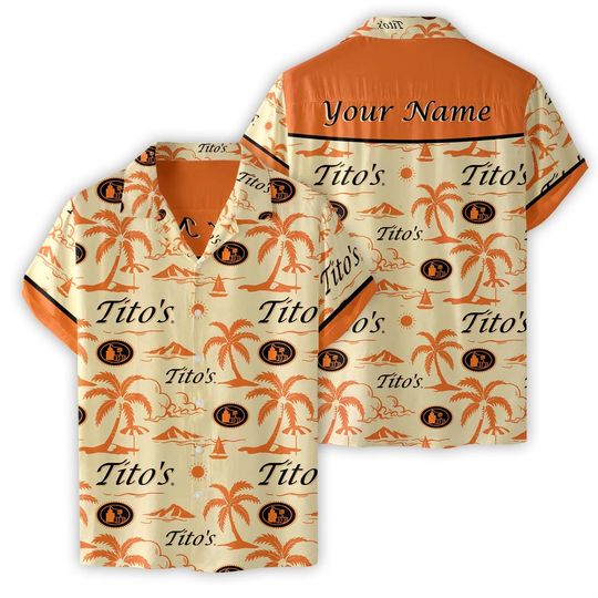 3D Printed Vodka Hawaiian Shirt Personalized Name Drink Unisex Tee Short Sleeves Button Down Tropical Summer Beach Shirts Gift for Men Women