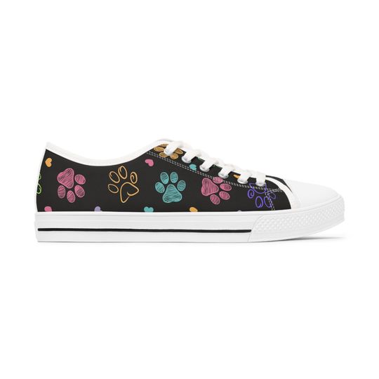 Discover Custom Women's Low Top Sneakers Animal Paw Print