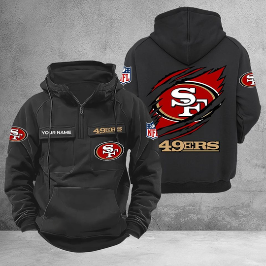 Personalized San Francisco 49Ers Cargo Hoodie, Game Day Shirt, Gift For Men