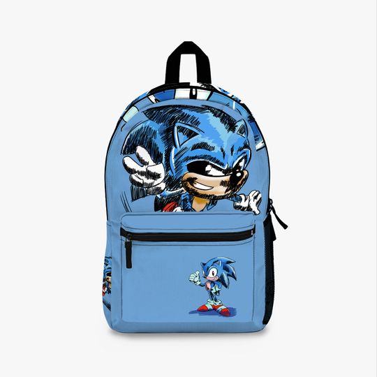 Sonic Blue School Backpack, Blue School Bag