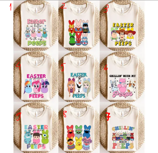 Kids Easter Shirt, Custom Better With My Peeps Sweatshirt, Boy Girl Daughter Son T-Shirt, Baby Toddler Youth Matching Bunny Egg Hunter Gift