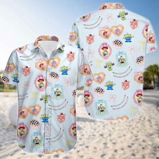 Discover Toy Story Button Shirt, Disney Pixar Summer Short, Woody Jessie Buzz Lightyear Hawaiian Shirt, Disneyland Matching Short Sleeve Pants