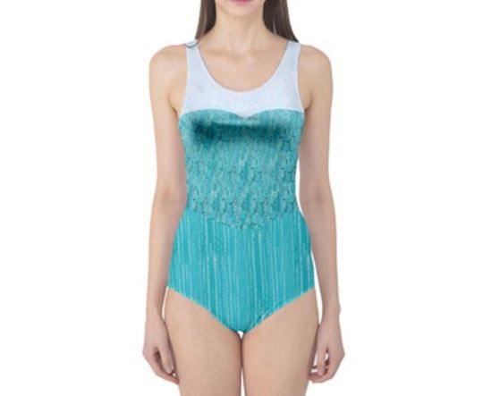 Elsa   Inspired One Piece Swimsuit