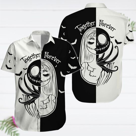 Discover Jack And Sally Shirt, Jack Sally Button Shirt, Jack And Sally Button Shirt, Skellington Shirt, Disney Couple Shirt, Button Down Shirt