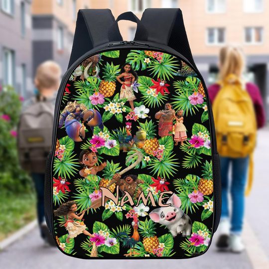 Discover Personalize Backpack Princess Backpack, Tropical Summer Backpack, Birthday Gift For Kid, Back To School