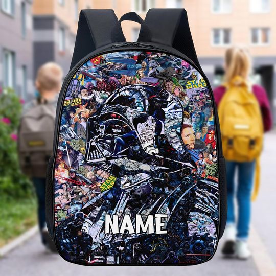 Personalize Backpack All Characters Backpack, Universe Movie Backpack, Galaxy Characters 3D All Over Print Backpack, Back To School Gift For Kid