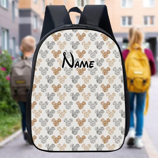 Personalize Backpack Mouse Head Pattern Backpack, Mouse Ears Backpack, Mouse Ears Backpack, Back To School Backpack, Preschool Gift For Kid