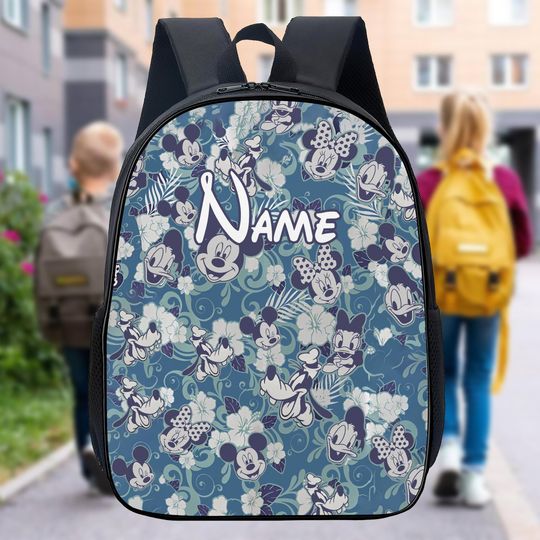 Personalize Backpack Cute Mouse Backpack, Duck Aloha Backpack, Mouse And Friends Backpack, Back To School, Preschool Birthday Gift For Kid