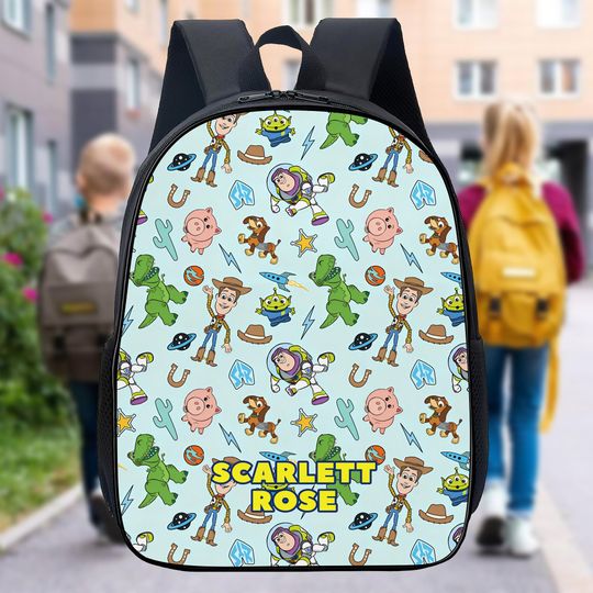 Personalized Toy Movie Backpack, Characters Backpack, Toy Movie Backpack, Character Backpack, Toy School Gift, Back To School Gift