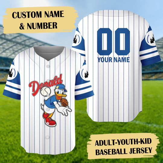 Personalized Grumpy Duck Baseball Jersey, Custom Name Duck Baseball Catcher Jersey Shirt, Custom Number Cute Duck Baseball Jersey