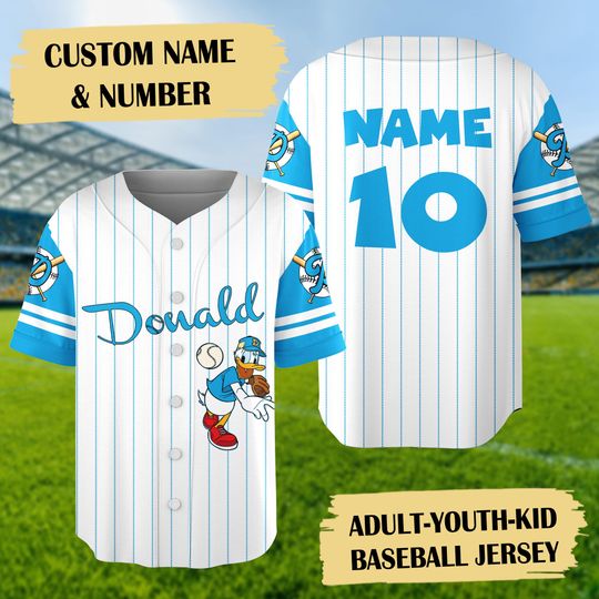 Discover Duck Catcher Player Baseball Jersey, Duck Sport Baseball Jersey, Cartoon Duck Jersey Shirt, Duck Jersey, Magic World Jersey, Duck Lover Gift