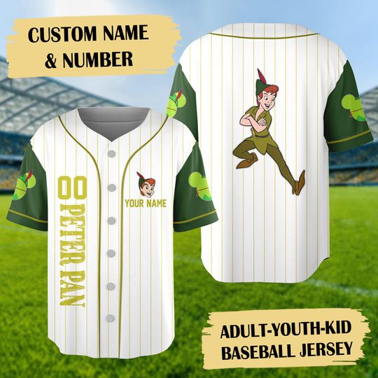 Discover Personalized Flying Young Boy Baseball Jersey, Custom Name Fairyland Baseball Jersey, Custom Number Youthful And Freedom Boy Jersey Shirt
