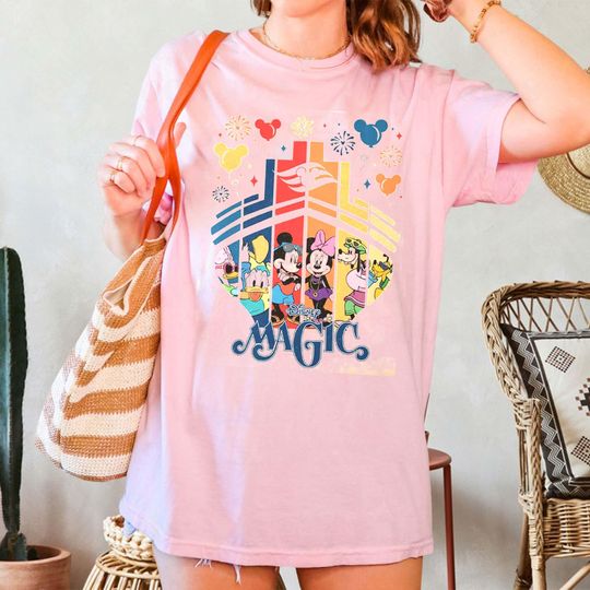 Discover Disney Cruise Line Mickey & Friends Summer Beach T-shirt, Summer Break 2025 Matching Tee, Family Wish Fantasy Magic Wonder Vacation Trip