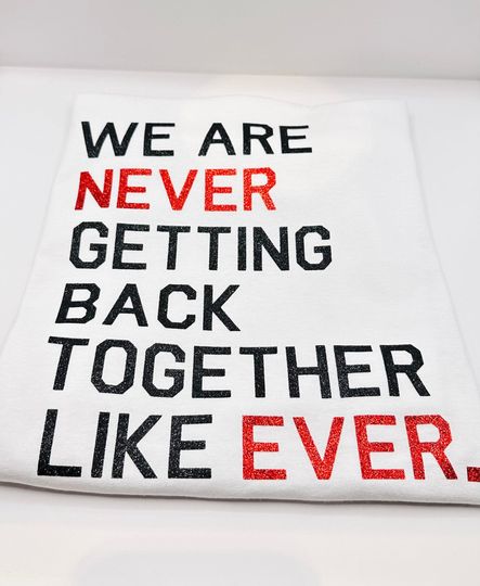 Discover Customised Tshirt Taylor S Glitter Lyric - Premium 100% soft Cotton. Merchandise gift men women children kids