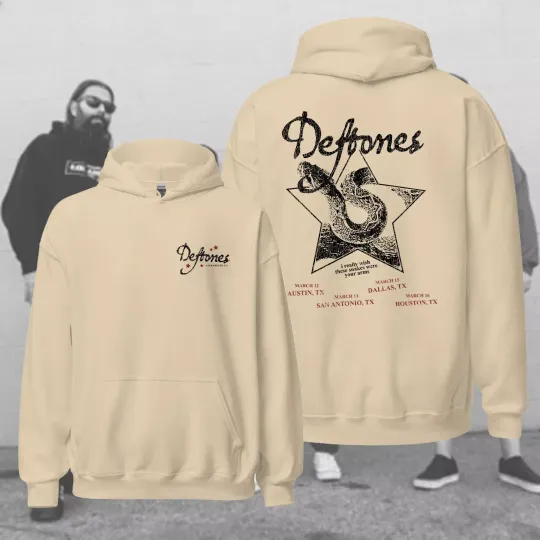 Deftone Texas Exclusive Double Sided Pullover Hoodie 2025 Tour