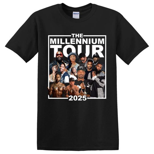 Discover Millennium 2025 Tour Fan, Gift, Concert Tshirt The Millennium Tour 2025 Shirt Unisex Tee