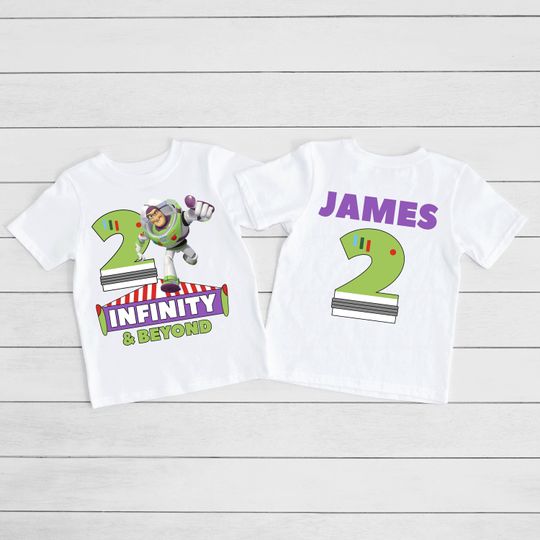 Discover Two Infinity and beyond Birthday T Shirt, 2nd birthday shirt, Custom birthday shirt