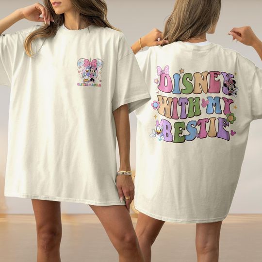 Discover Minnie Daisy With My Bestie Shirt, Castle Best Friends Gift, Girls Trip Shirt, Magic Kingdom Shirt, Minnie Mouse Shirt, Daisy Duck Shirt