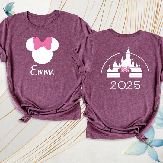 Discover Custom Disney Two Sided Trip Tee Shirt, Disney Family Shirt, Disney 2025 Shirts, Custom Disney Vacation Shirt, Disney Family Trip 2025 Shirt