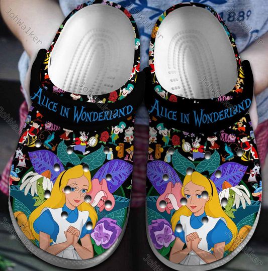 Alice in Wonderland Clogs Shoes, Alice in Wonderland Shoes