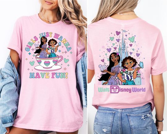 Discover Walt Disney World Mirabel And sabella Shirt, Family Girls Just Wanna Have Fun Tee, Mirabel Shirt, Girl Birthday Shirt, Disney Besties Shirt