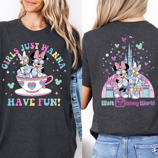 Discover Walt Disney World Minnie And Daisy Shirt, Family Girls Just Wanna Have Fun Tee, Disney Besties Shirt, Disney World Minnie And Daisy T-shirt