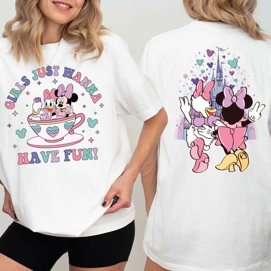Disney Minnie And Daisy Best Friends Shirt, Girls just Wanna Have Fun Tee, Besties Matching Shirt,Disney Besties Shirt,Disney Girls Trip Tee